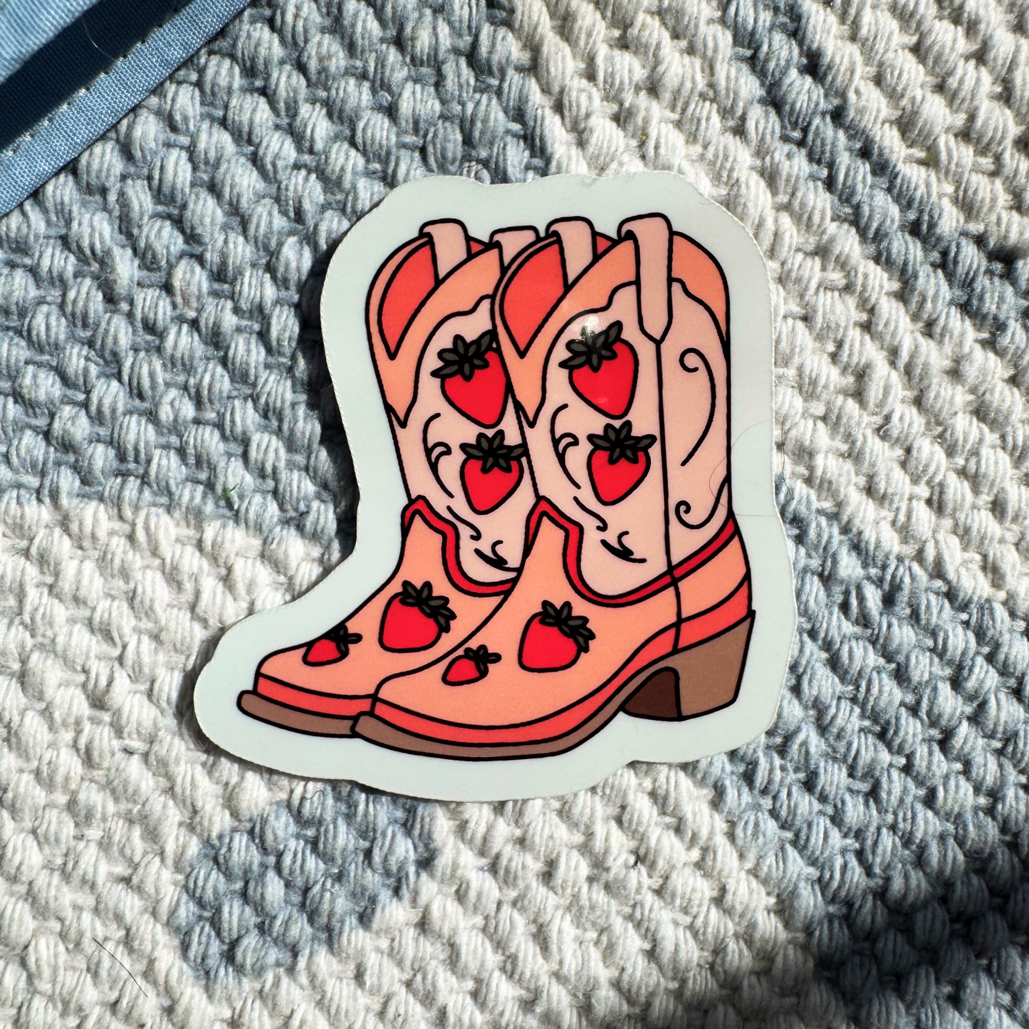 "Strawberry Boots" Vinyl Sticker