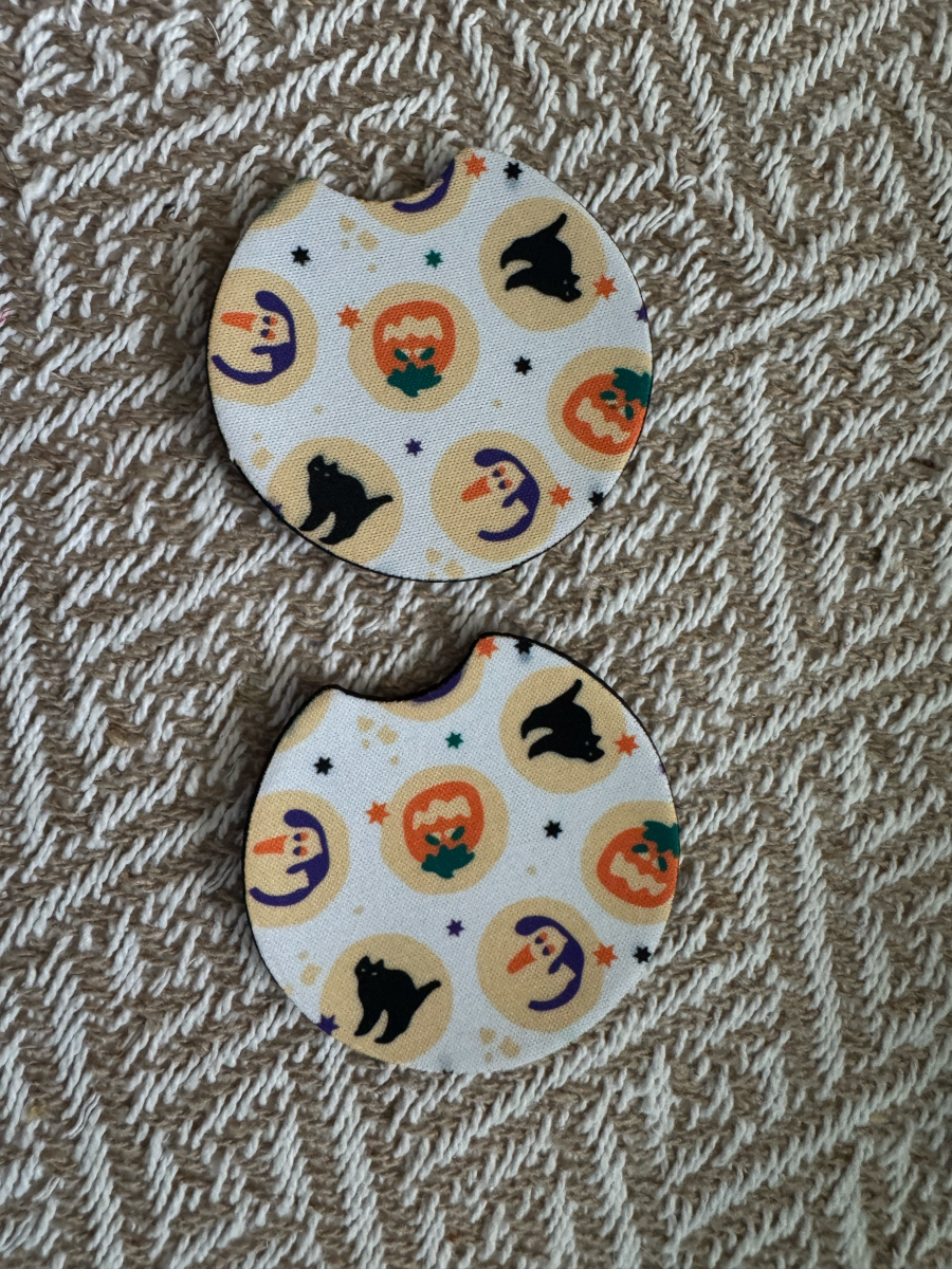 Halloween Sugar Cookies Car Coasters (Set of 2)