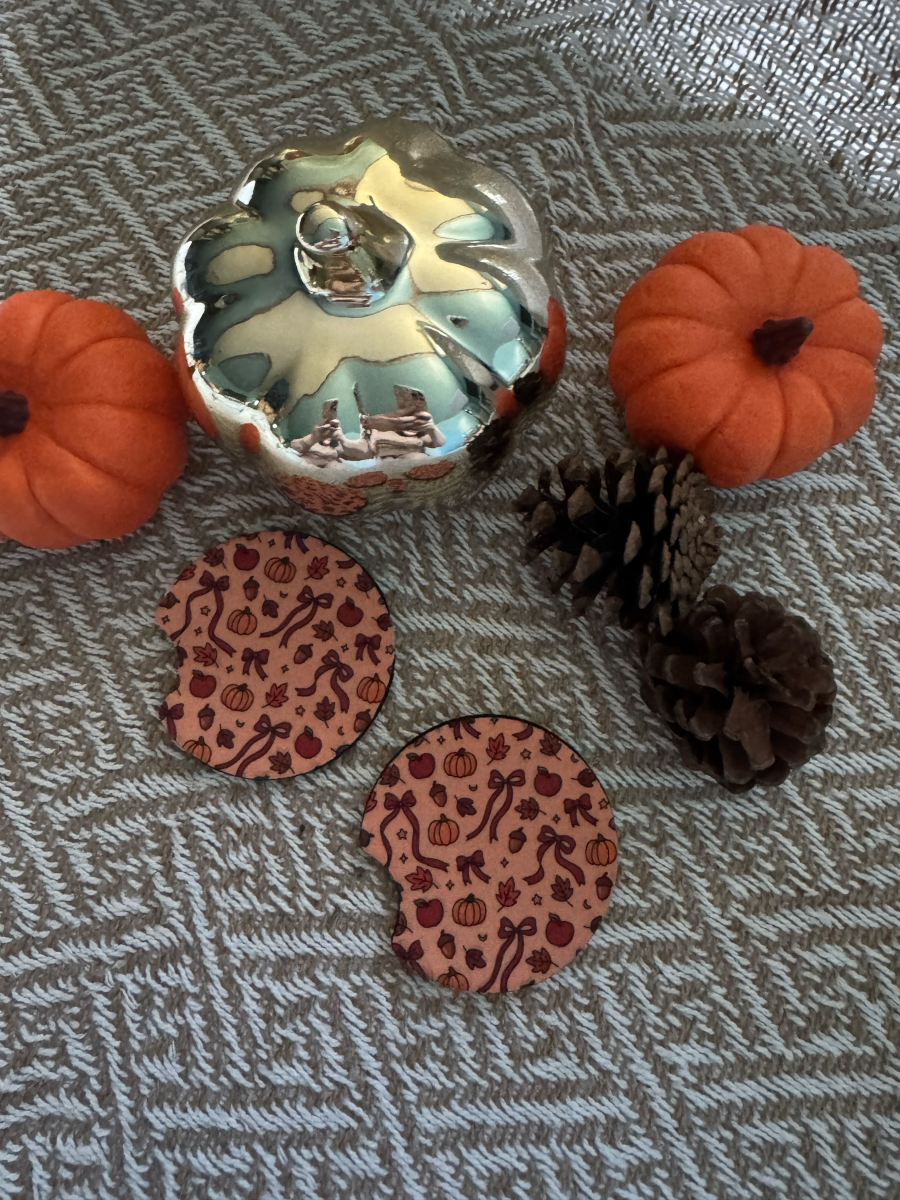 Coquette Autumn Car Coasters (Set of 2)