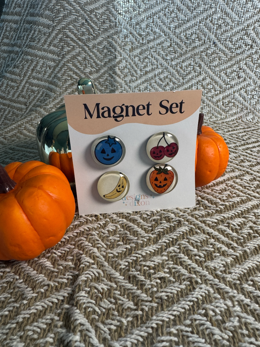 Spooky Fruits Halloween Magnet Set