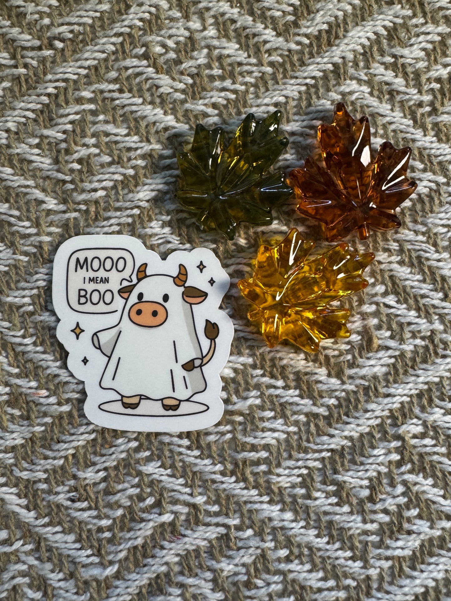 Moo I Mean Boo Vinyl Sticker