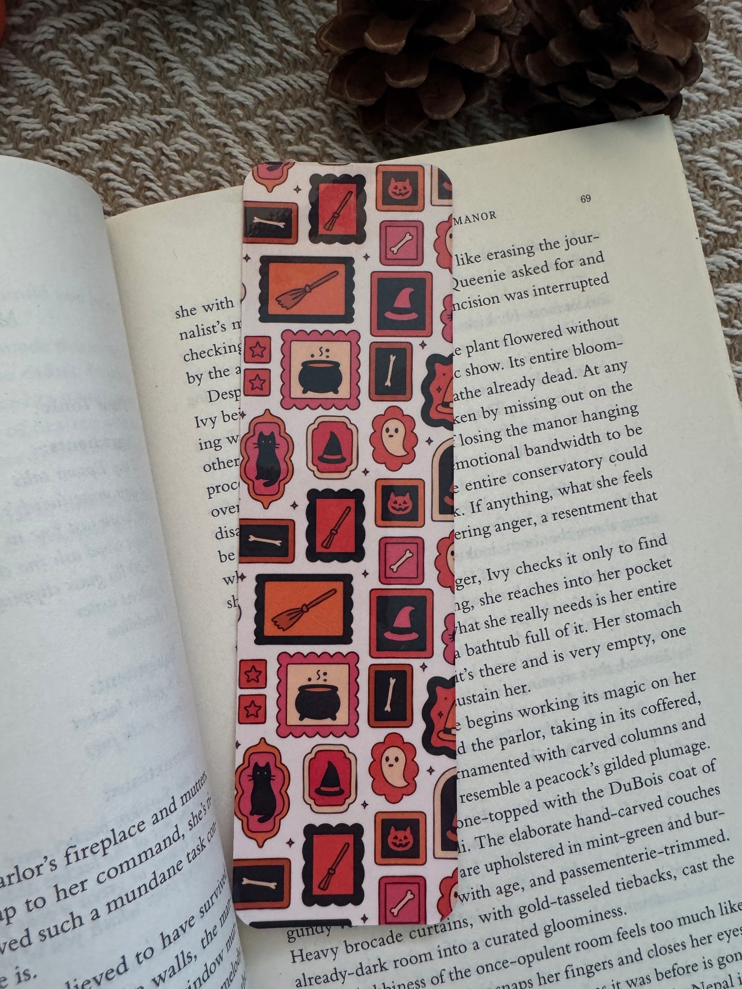 Halloween Cameo Double Sided Patterned Bookmark