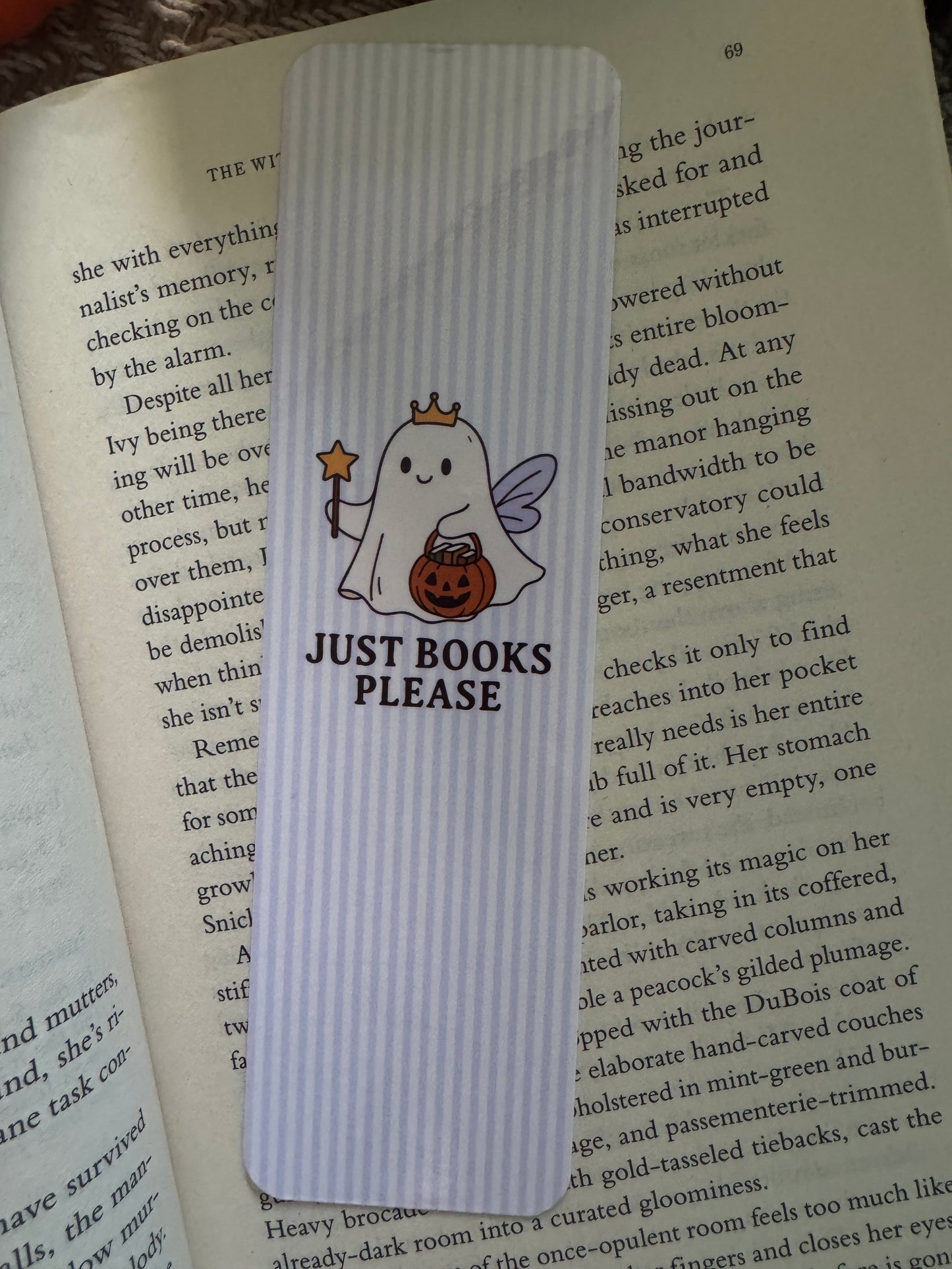 Just Books Please Halloween Bookmark