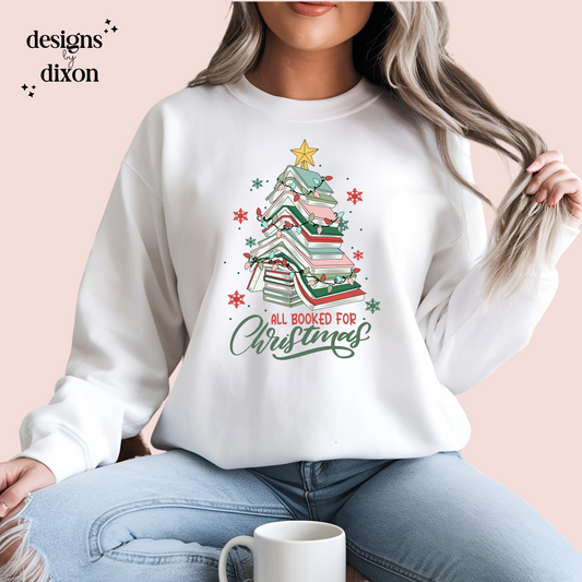 All Booked For Christmas Crewneck