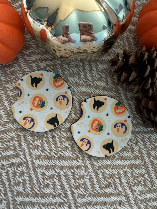 Halloween Sugar Cookies Car Coasters (Set of 2)