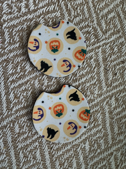 Halloween Sugar Cookies Car Coasters (Set of 2)