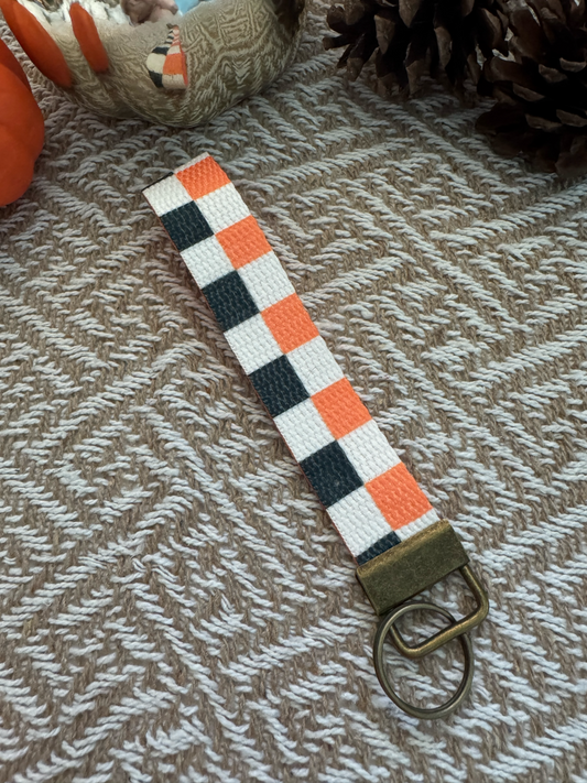 Halloween Plaid Wristlet