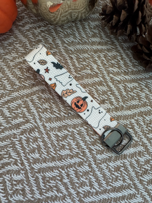 Ghosts and Pumpkins Halloween Wristlet
