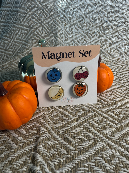Spooky Fruits Halloween Magnet Set
