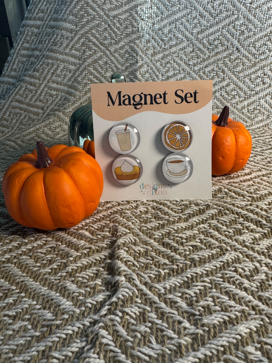 Pumpkin Spice Fall Magnet Set