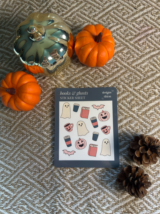 Bookish Ghosts Sticker Sheet