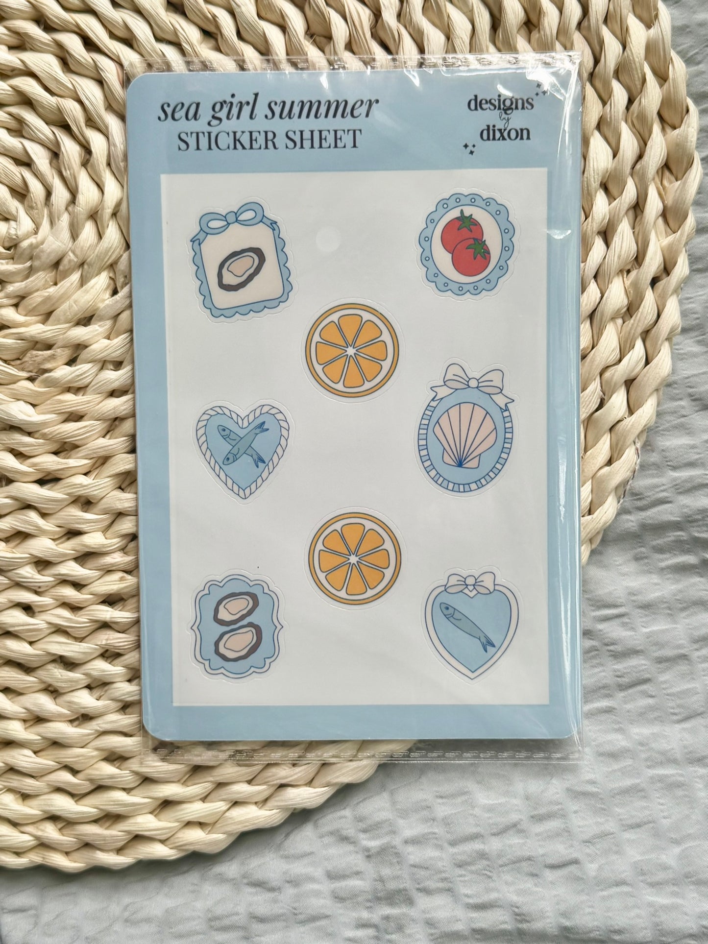 "Sea Girl Summer" Sticker Sheet