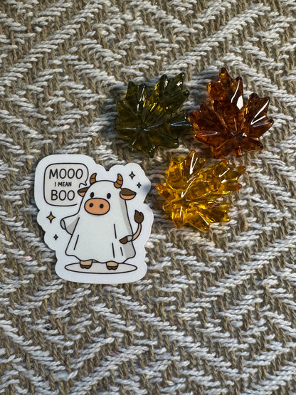 Moo I Mean Boo Vinyl Sticker