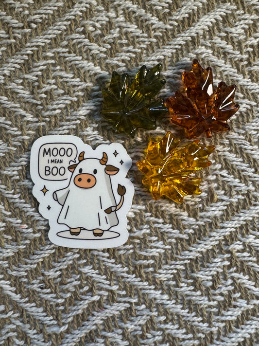 Moo I Mean Boo Vinyl Sticker