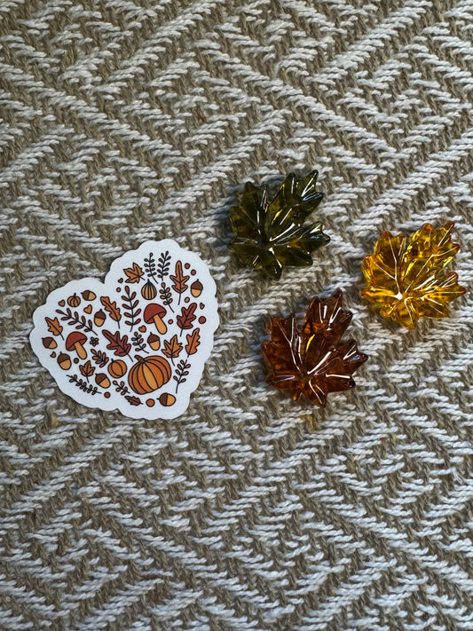 Autumn Heart Vinyl Sticker