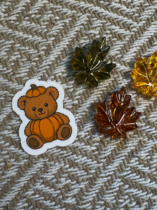 Halloween Teddy Vinyl Sticker