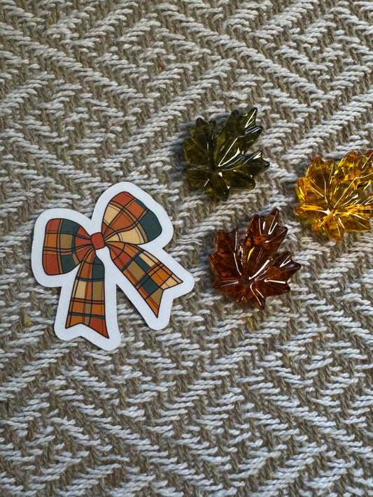 Fall Bow Vinyl Sticker