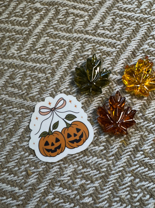 Coquette Pumpkins Vinyl Sticker