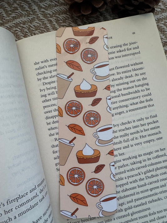 Pumpkin Spice Double Sided Patterned Bookmark