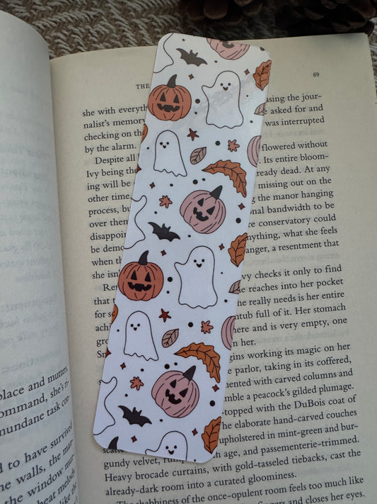 Seasonal Ghosts Double Sided Patterned Bookmark