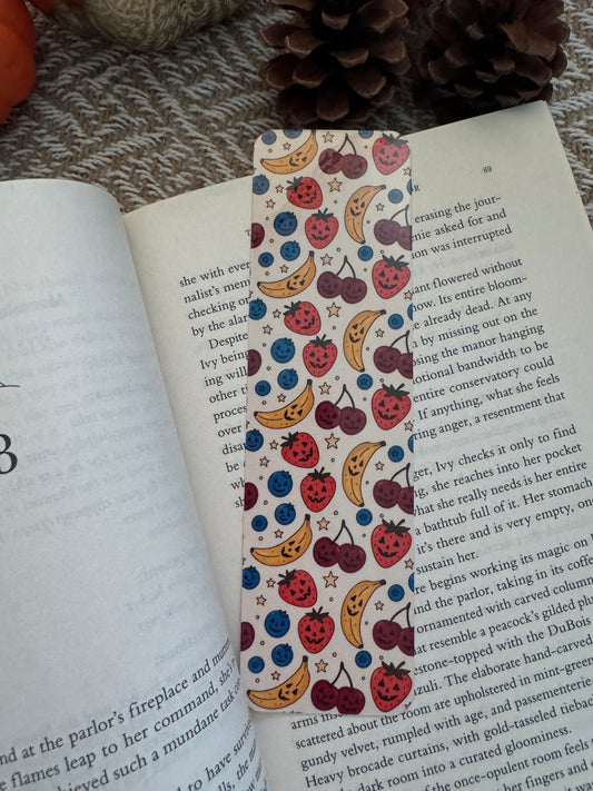 Spooky Fruits Double Sided Patterned Bookmark