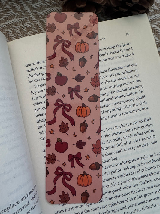 Coquette Autumn Double Sided Patterned Bookmark