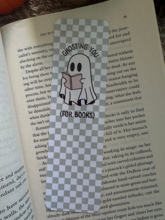 Ghosting You For Books Halloween Bookmark
